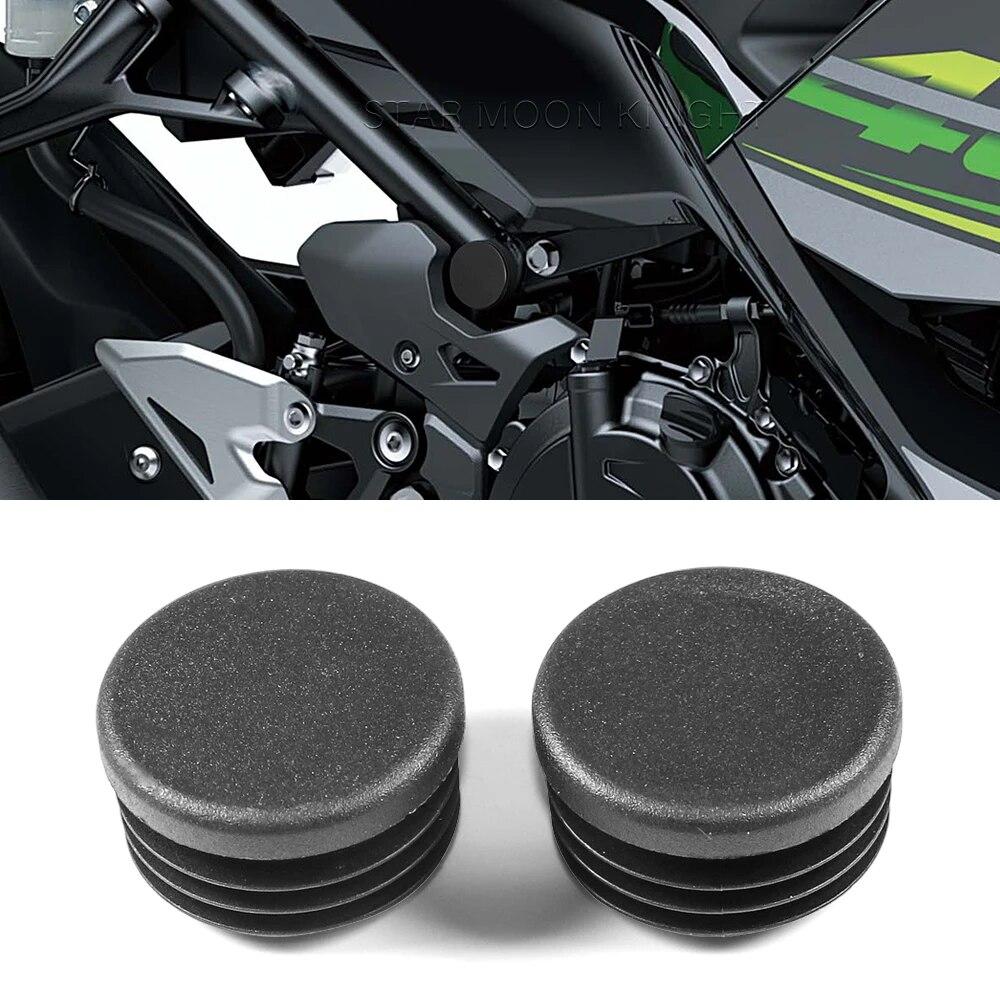 

Концевые крышки рамы мотоцикла, крышки с отверстиями в раме, декоративные заглушки для Kawasaki Ninja 400 Ninja400 2018-Z 400 Z400-