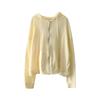 Mom See Series Tops Women's Waffle Cardigan Zipper Sweater Women's Autumn New Loose Student Jacket