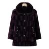 Dames Plus-Size Nepbontjas Fleece-Gevoerd en Verdikt Warme Plus-Size Pluche Jas