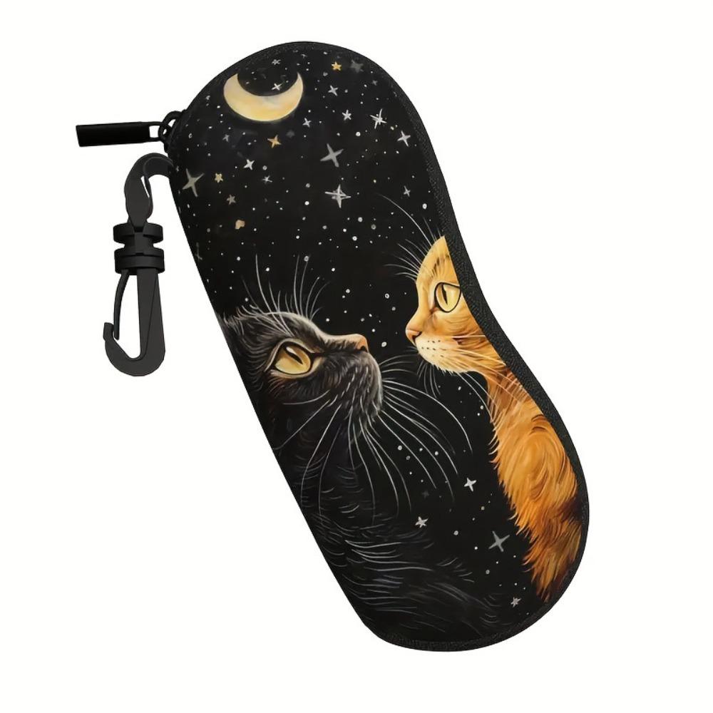 Nylon Zonnebril Opbergtas met Sleutelhanger Zonnebrilhouder Zonnebril Pouch Bril Accessoires