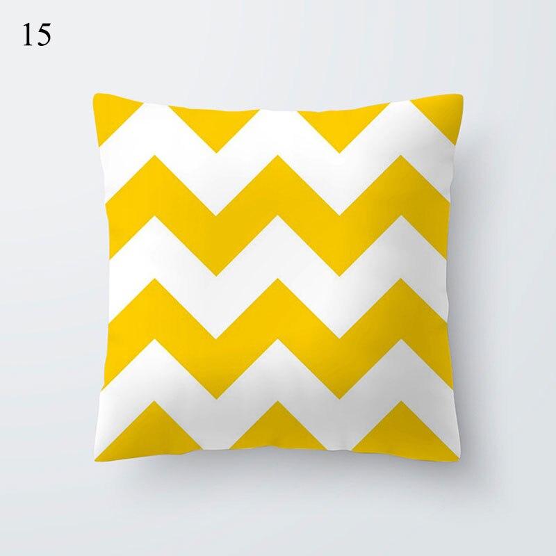 

Желтая декоративная наволочка с геометрическим рисунком ананаса, желтая декоративная наволочка, чехол для подушки из полиэстера с принтом, Funda de almohada 40x40cm