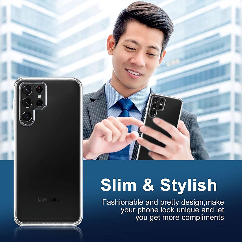 Ultra Thin Clear Silicone Case For Samsung S24 S23 S22 S21 S20 FE S22 S20 Ultra S10 Plus Lite S10E Soft Full Case Slim Coque