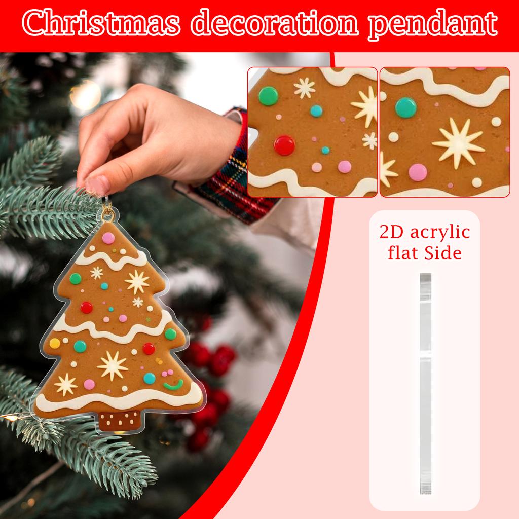 2D Vánoční Dekorační Přívěsek Vánoční Stromek Štítek Tématická Párty Řemesla Ozdoba
