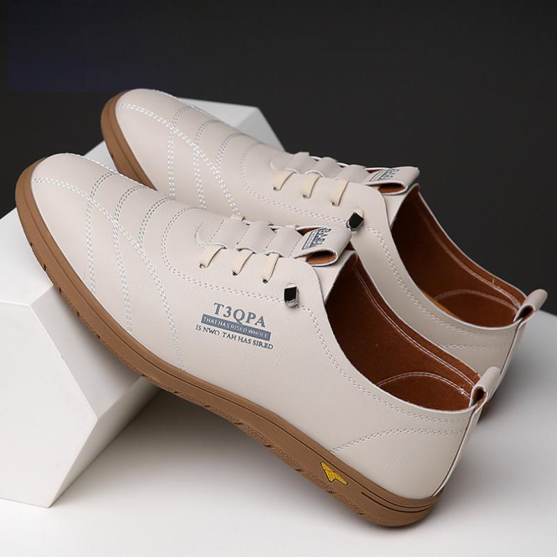 Men's Versatile Breathable Sneakers, Four-season Casual Shoes, Fashionable Sports Shoes, Leather Shoes, British Men's Shoes