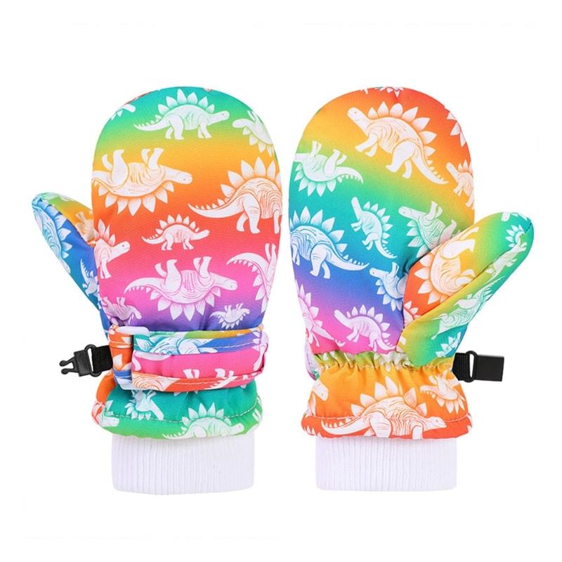 

Children Animal Pattern Winter Gloves Flexible Ski Mitts Boy Girls Colorful Snow Gloves Comfortable Full Finger Gloves L