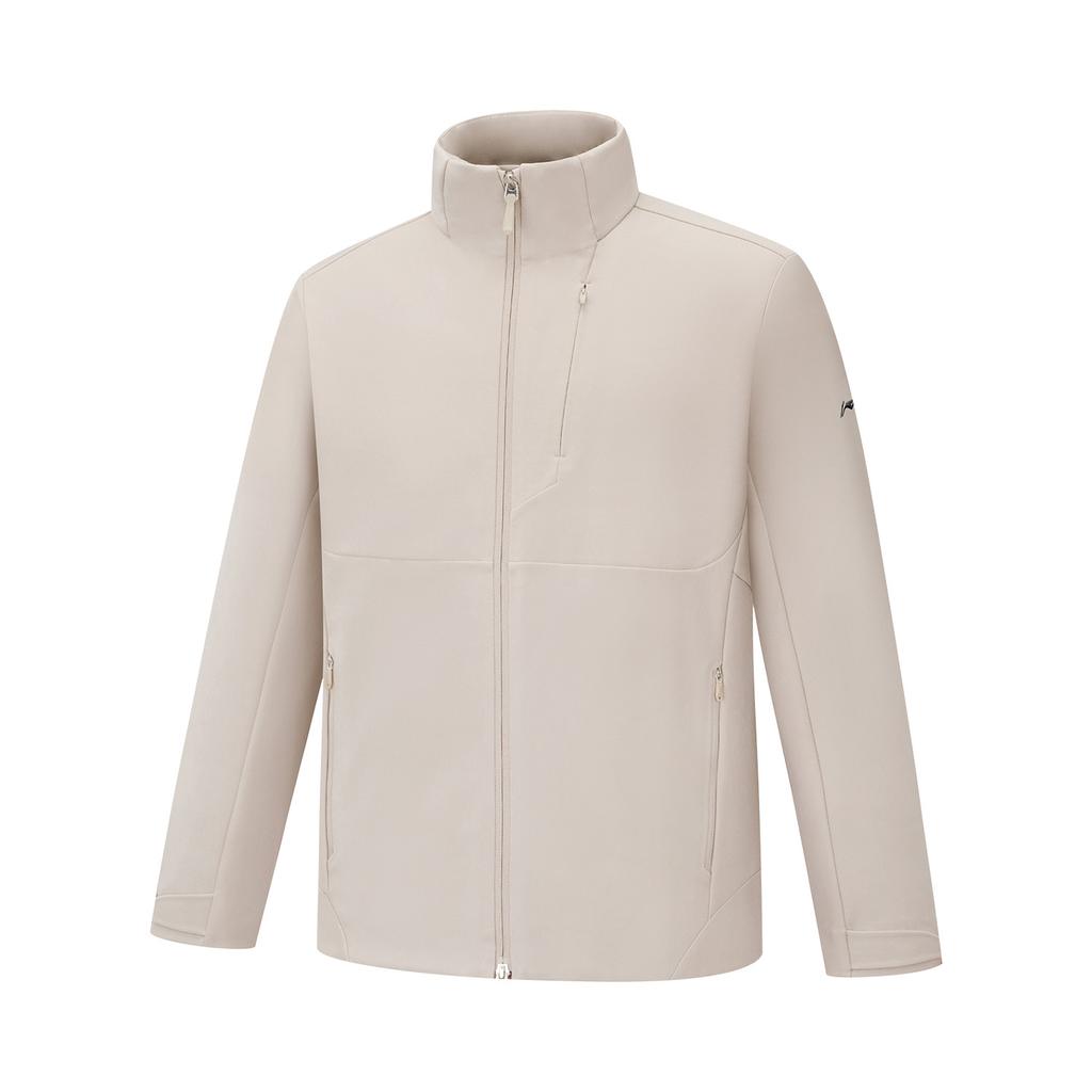 Lining Glory Gold Standard Series Stand Collar Solid Color Zipper Versatile Simple Casual Sports Windbreaker Men Outerwear AFDW805-2