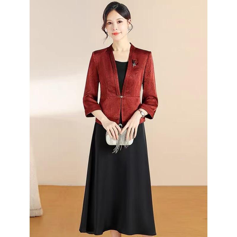 Elegant 6578 Two-Piece Suit: Chic Spring & Autumn Skirt Set