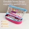 Multifunctional Pencil Case Double Layer Transparent Large Capacity Pen Bag School Student Supplies Stationary Organizer