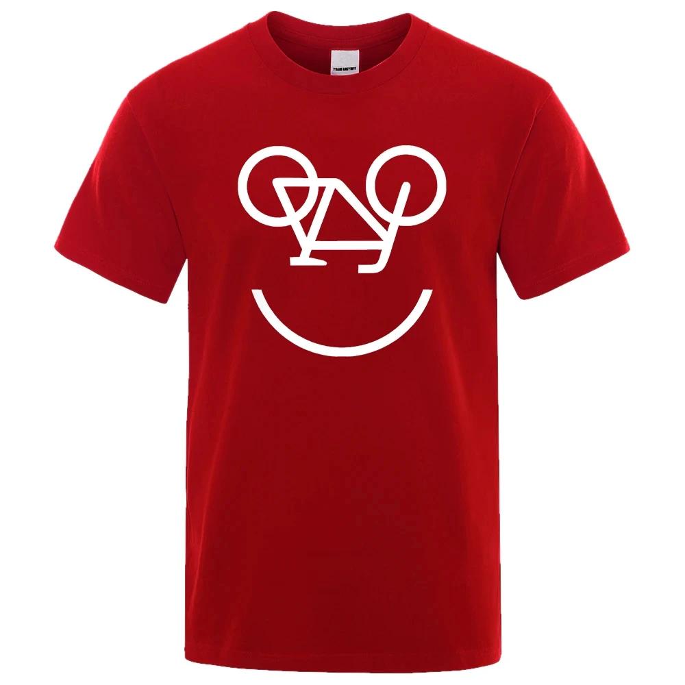 Bicycle Reverse Letter Funny Printing Men Women T-Shirts Fashion Comfortable Top Regular Sleeve Short TShirt Oversized Tees