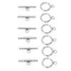 Stainless Steel Round Toggle Clasps T Bar Clasps for Necklace Jewelry Making Steel Color