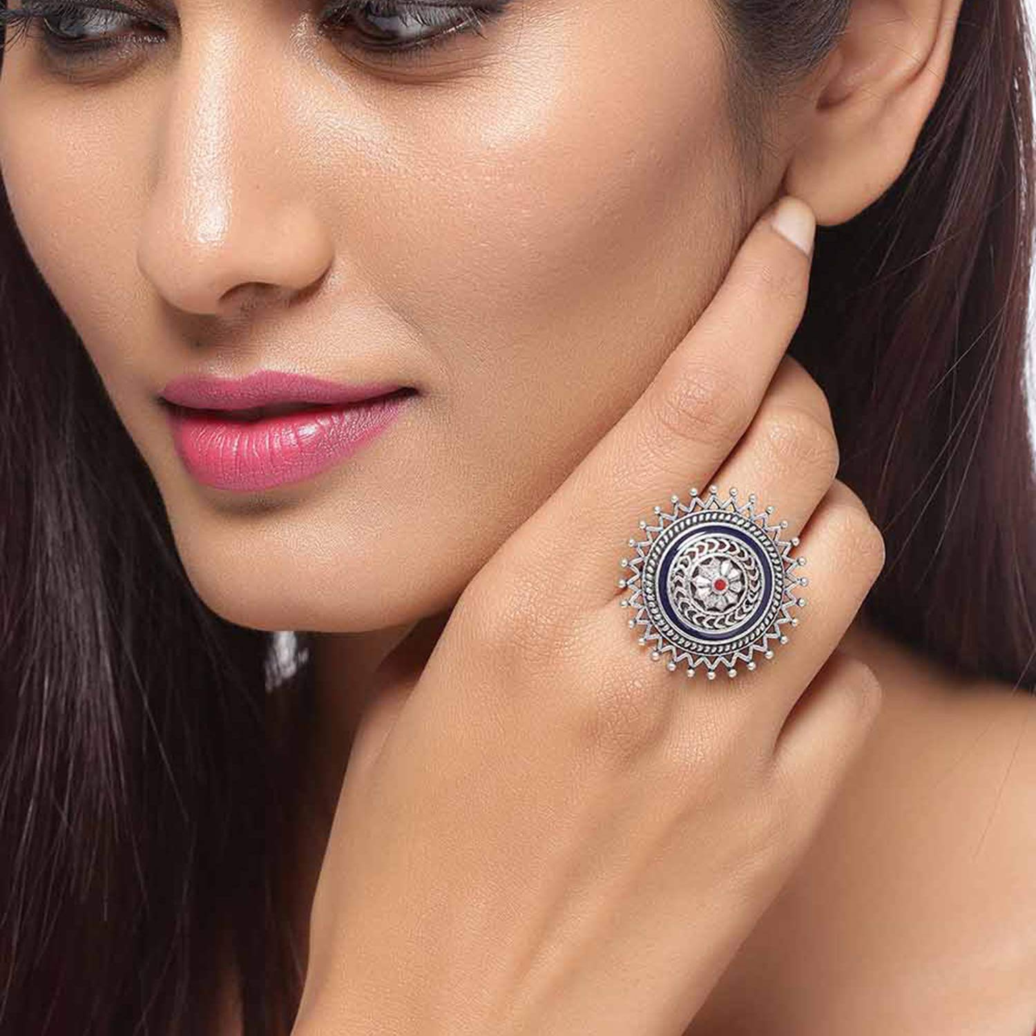 Кольцо Мандала для женщин (Многоцветный) free size — фото 3