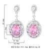 New Earrings Accessories Fashion Colorful Treasure S925 Silver Needle Light Luxury High-end Versatile Zircon Hollow Women's
