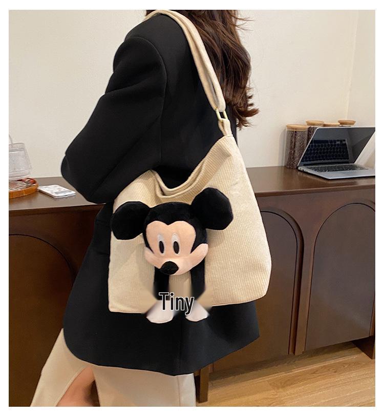 2025 Korean Style Large Capacity Tote: Cute Cartoon Casual Shoulder Handbag