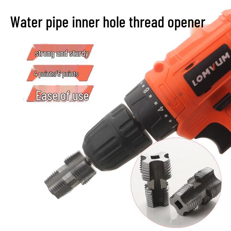 Electric Hex Drill Water Pipe Opener - Universal 4 & 6 Point PPR/PPE Tapping Tool
