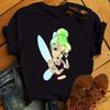 Cartoon Punk Princess Print T Shirt Women Black S Cute Tshirt Funny Streetwear Graphic Tshirt Aesthetic FeUnisex Clothes