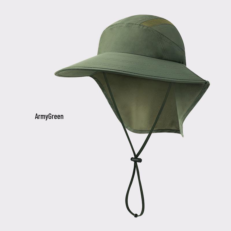 

Дышащая водоотталкивающая шляпа от солнца с защитой шеи для активного отдыха One Size оливковое зеленый