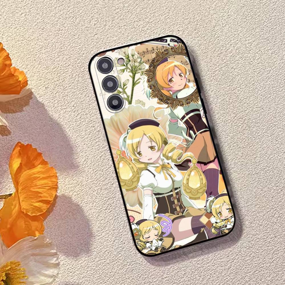 Anime Kaname Madoka Akemi Homura Phone Case For Samsung Galaxy A73,A72,A71,A70,A53,A52,A51,Soft Silicone Black Cover