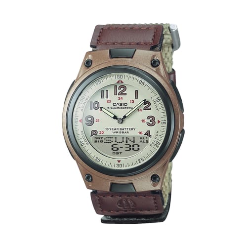 

Casio watch Casio collection cross band AW-80V-5BJF men s ivory x sand beige