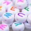 200 Pcs Colorful Acrylic Beads Charm Alphabet Letter Bead DIY Jewelry 1  Clear Multicolor