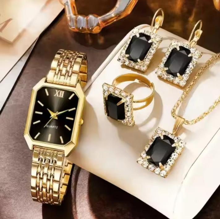 

Popular Women S Watches Supply Five-Piece Set Diamond Women S Watches Women S Fashion Square Quartz Watches Bulk price