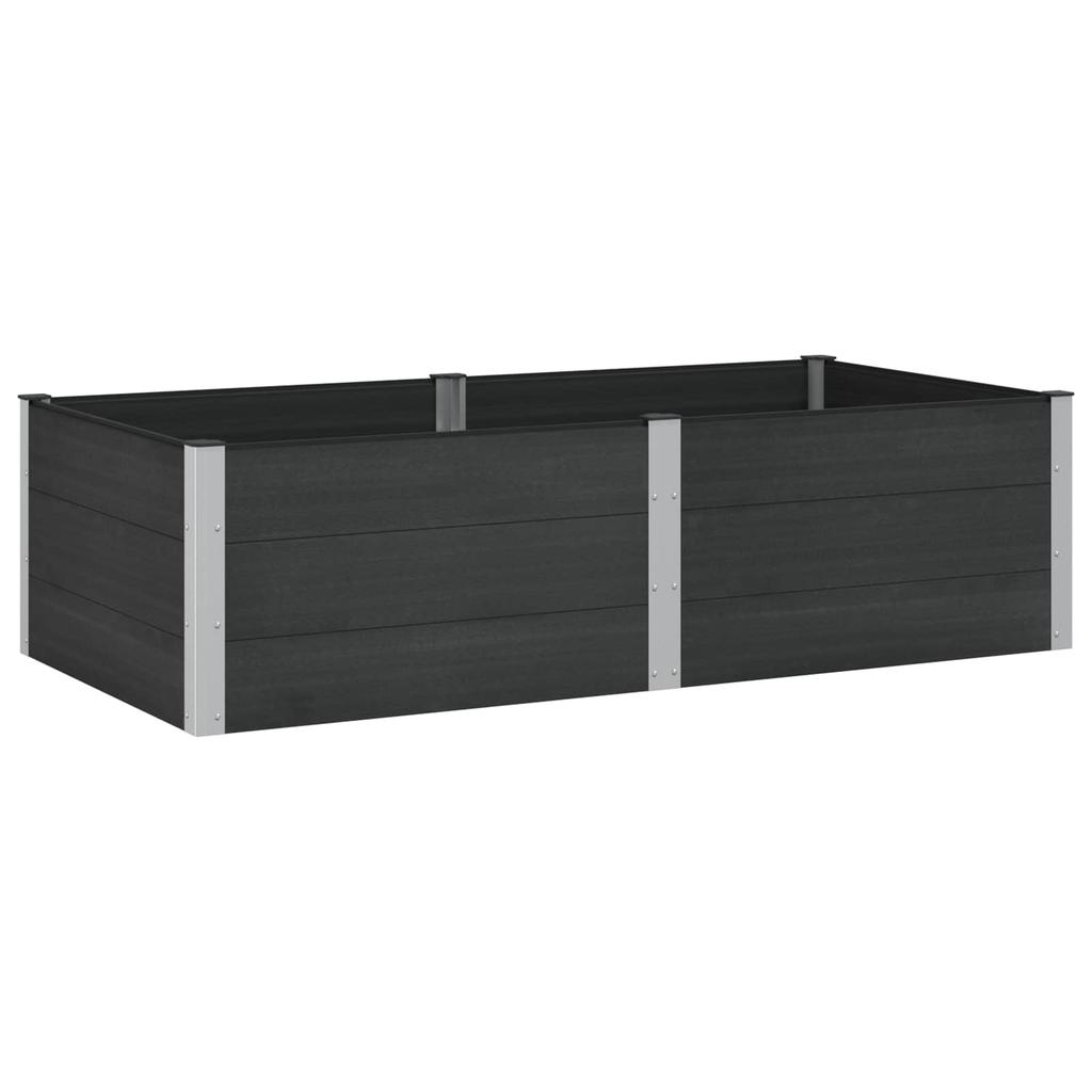 Raised Garden Bed Black 200 X 100 X 54 Cm