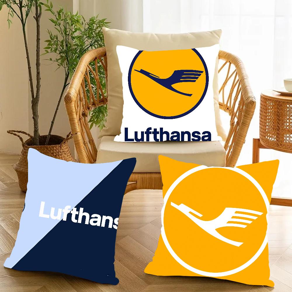 Deutsche L-lufthansa German Pillow Case Applicable Space For Guest Rooms Interiors Cars Office House Decoration