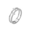 Double-Layer Cross Diamond Ring - Titanium Steel Minimalist Jewelry for Men and Women, Japan & South Korea Inspired