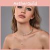Elegant Geometric Pendant Necklace With Palladium Finish For Girls