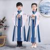 Costume da Studente Hanfu per Bambini: Abito Classico dei Tre Caratteri e per la Recitazione di Poesie per Bambini e Bambine, Primavera/Autunno
