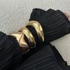 Vintage Irregular Wide Cuff Bangles Hip Hop Punk Gold copper Color Geometric Metal for Women Bracelets Men Jewelry Gifts
