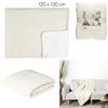 Blanket 120X150Cm Sherpa Ecru Fluffy Soft Made Of Polyester