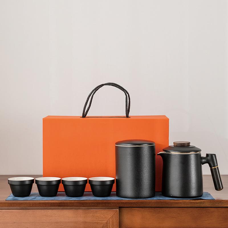 Outdoor portable travel tea set storage bag Kung Fu tea set simple teapot tea cup gift box