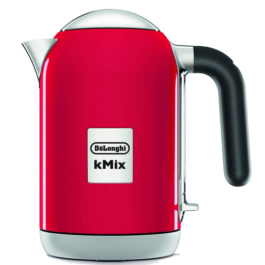 Electric Kettle KMix Stainless Steel One Push Open Foreign Matter Prevention Filter Easy To See Water Meter Easy Care 3 Year Warranty with DeLonghi