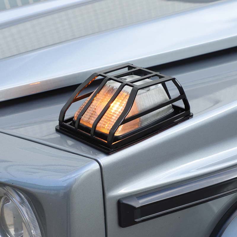 For Mercedes-Benz G-Class W463 2004-2018 Carbon Steel Front Side Marker Light Headlight Rear Fog Protective Cover Accessories