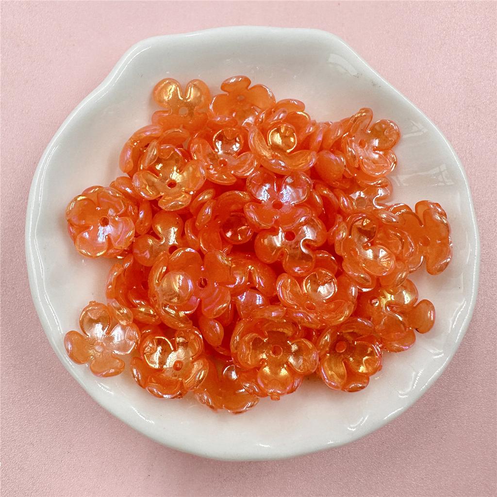Home Party Supplies Small 80pcs Earring Accessories Bright Face Handmade Materials Hairpin 10mm Antique Petal Loose Beads DIY Acrylic Fashion