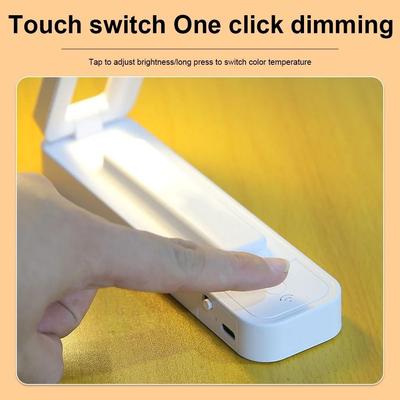 Creative Desk Table Lamp Rechargeable Dimmable Foldable Reading Lamp Eye Protection Touch Control Folding Night Light Bedroom