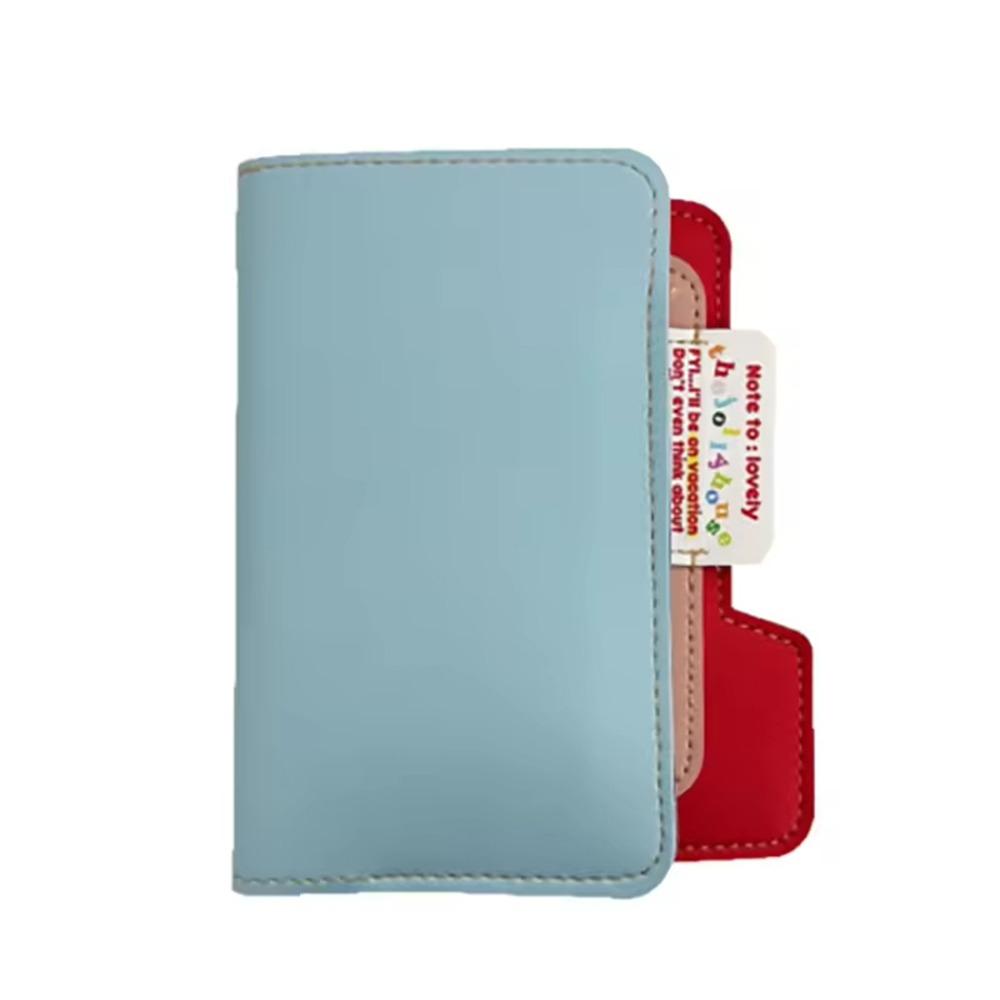 Кожаный держатель для карт Ультратонкий Многокарточный Держатель Защита паспорта Конфетный цвет Легкий Держатель для паспорта Женский Мужской