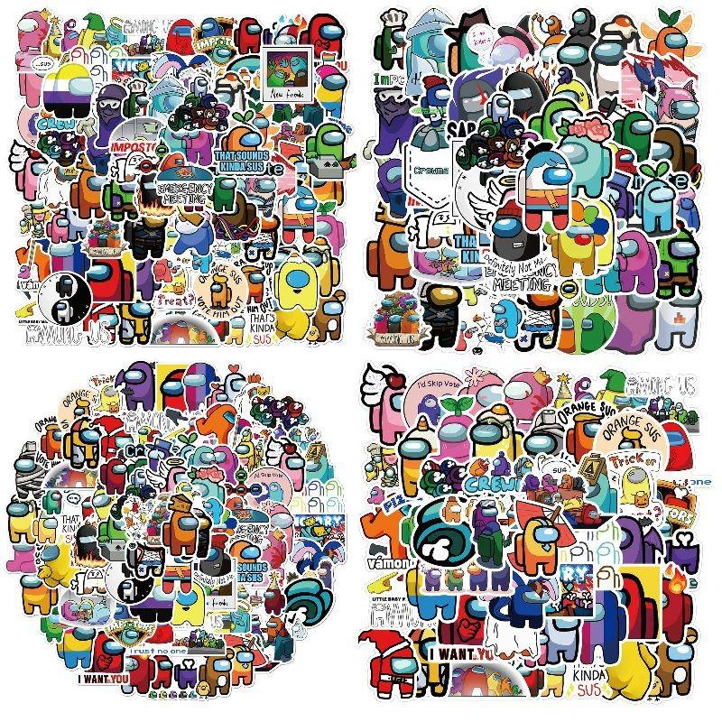 50100 Pcs Sticker Pack Set Game Diy Imposter Decal Waterproof Stickers