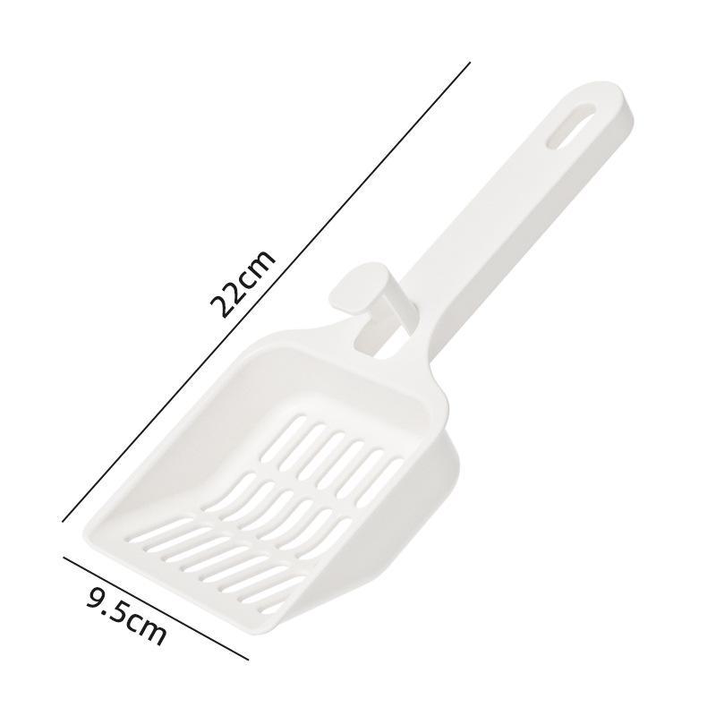 

Пластиковый совок для кошачьего туалета с длинной ручкой и сеткой для быстрой уборки 9.5*22 cm белый