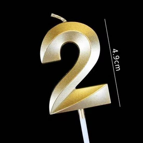 Gold Number Birthday Candles for Baby's First Birthday Cake Decoration Party Dessert Toppers