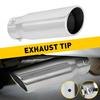 Car Exhaust Tip Outlet OD Stainless 2.5'' Inlet 3'' Steel Muffler Pipe Bolt on