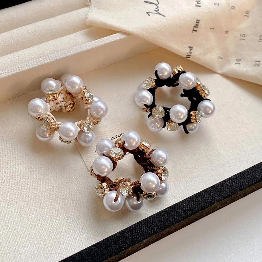 Luminous Pearl Cubic Hair Tie 3 Colors
