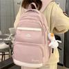 Letter Bayore Pattern Backpack Multi Compartment Ergonomic Casual Schoolbag
