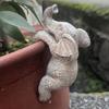 M-Modern-Elephant Hanging Flower Pot Charming Balcony & Garden Decor,Adorable Animal Sculpture, Ideal Gift For Elephant Lovers