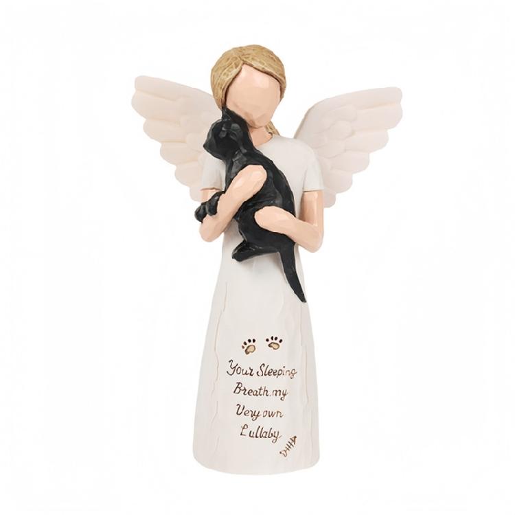 Dog Angel Figurine Statue Angel of Friendship Remembrances Gift Pet Memorials Gift Table Ornament for Office Home Decors