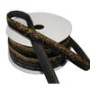 1cm Flocked Ribbon for Gift Wrapping & Costume Decoration - Non-Elastic, Shiny Woven Design
