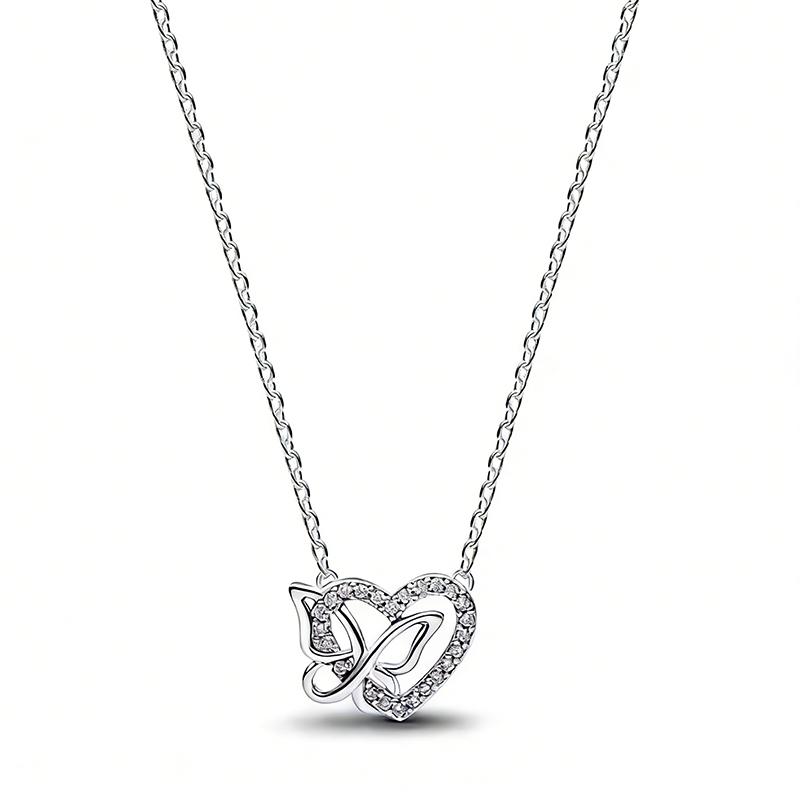 new 925 silver rainbow tennis necklace for women DIY fashion boutique wedding party jewelry gifts