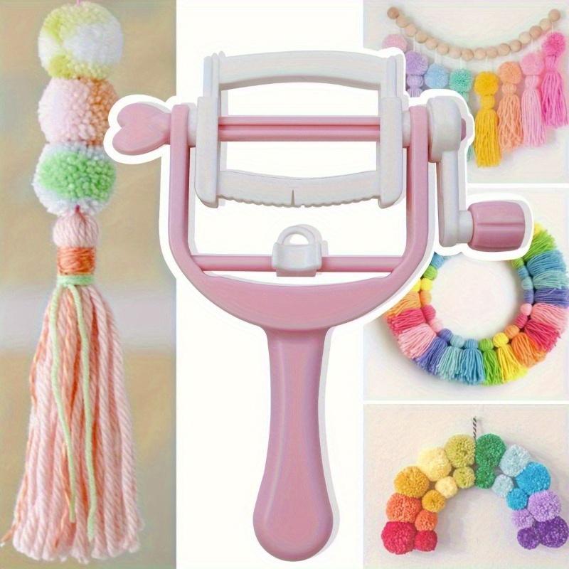 DIY Hand-operated Embellish Hand Knit Machine Pink Easy Weaver Knitter Portable Mini Spool Knitters Home DIY Sewing Craft