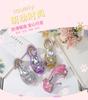 2025 New Summer Girls' Princess Sandals - Soft Sole Butterfly Crystal High Heels for Kids