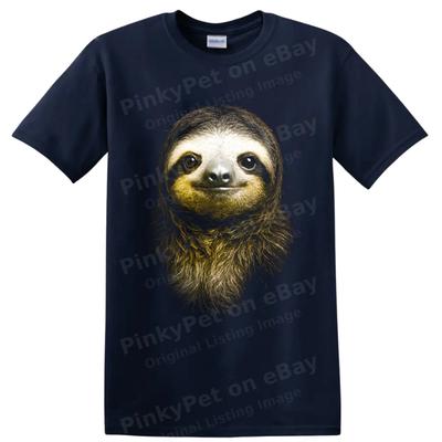 Sloth T Shirt Cute Animal Portrait Nature Lover Gift Tee